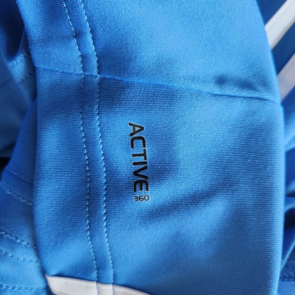 Adidas Men's Blue Active 360 Athletic Shirt Size Large Performance Short Sleeve - Picture 2 of 5